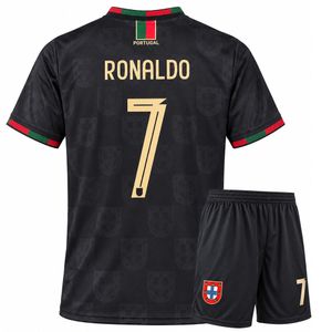 Ronaldo Portugal Voetbaltenue Zwart - CR7 - Kind en Volwassenen